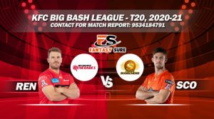 Perth Scorchers vs Melbourne Renegades BBL T20 Match Prediction