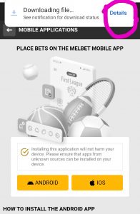 download the Melbet app